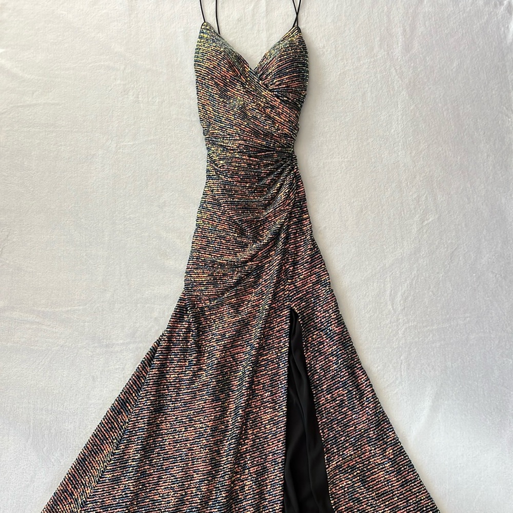 Multicolor Sequin Formal Dress